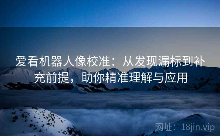 爱看机器人像校准：从发现漏标到补充前提，助你精准理解与应用