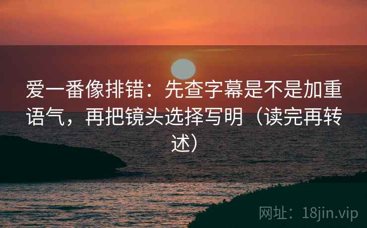 爱一番像排错：先查字幕是不是加重语气，再把镜头选择写明（读完再转述）